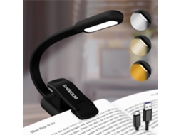 Luminária De Leitura Led Recarregável Para Ler Na Cama Proteção Os Olhos 4 Temperaturas Cor Intensidade Continuamente