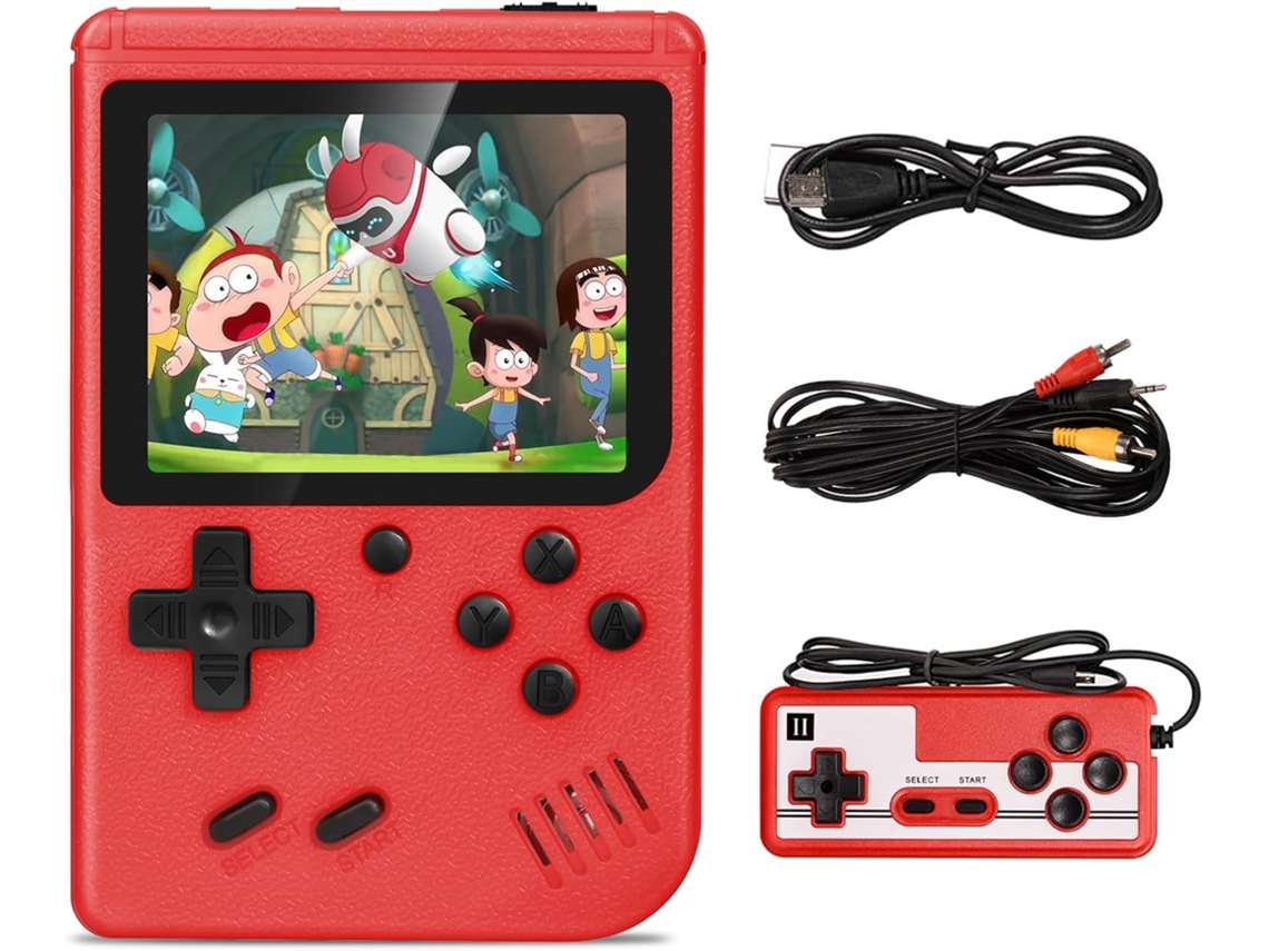 Console Portátil Retrô com 400 Títulos Clássicos, 3 Polegadas AQUAFORGE