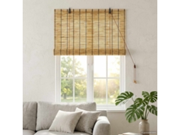 Vidaxl Estores De Rolo Natural 80 X 160 Cm Junco