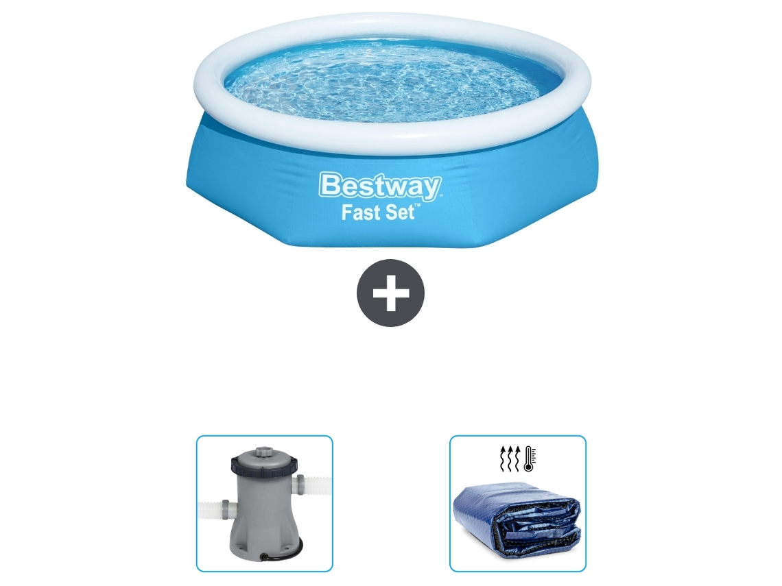 Bestway Piscina Bestway Fast Set Redonda - 244x61 Cm - 3-peças S22268