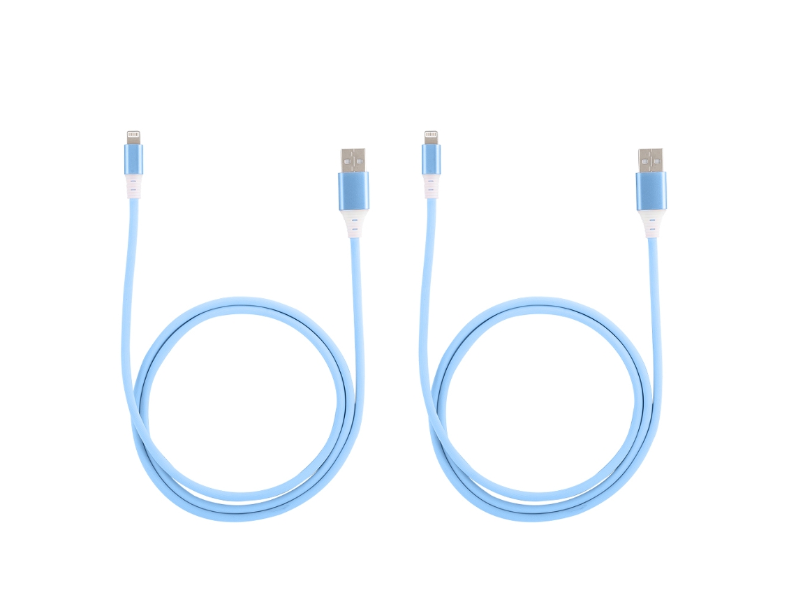 Cabo de Carregamento para Apple com luz LED, pacote com 2 | EOOCOO