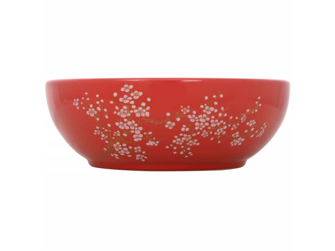 Countertop Basin, Countertop Basins Vidaxl Vermelho Cerâmica (n/a)
