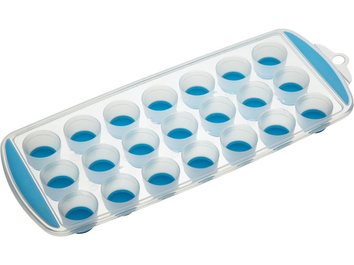Forma de gelo de silicone macio Slowmoose, azul, 21 compartimentos