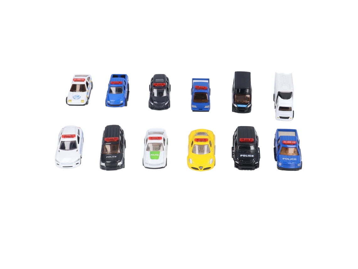 Primerox 12pcs Modelo de Carro de Liga 1:60 com Recuo Brinquedo de Coleção Presente para Crianças