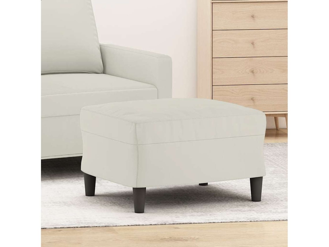 Vidaxl Apoio De Pés 60x50x41 Cm Veludo Cor Creme