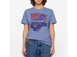 Rockinstone Back To The Future Movie The Blues Heather Light Blue Adult T-shirt Size:m