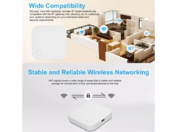 Hub Gateway Inteligente Tuya Wifi + Bt, Controle Via App Smart Life, Compatível com Alexa e Google Home | S/MARCA