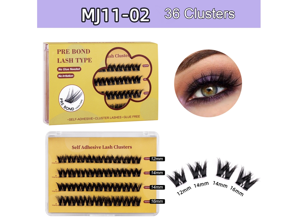 Kit De Pestañas Postizas Segmentadas - Naturales Y Sin Pegamento
