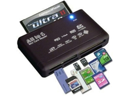 Leitor de cartões de memória all-in-one, USB 2.0, compatível com SD, microSD, CF, M2 | S/MARCA