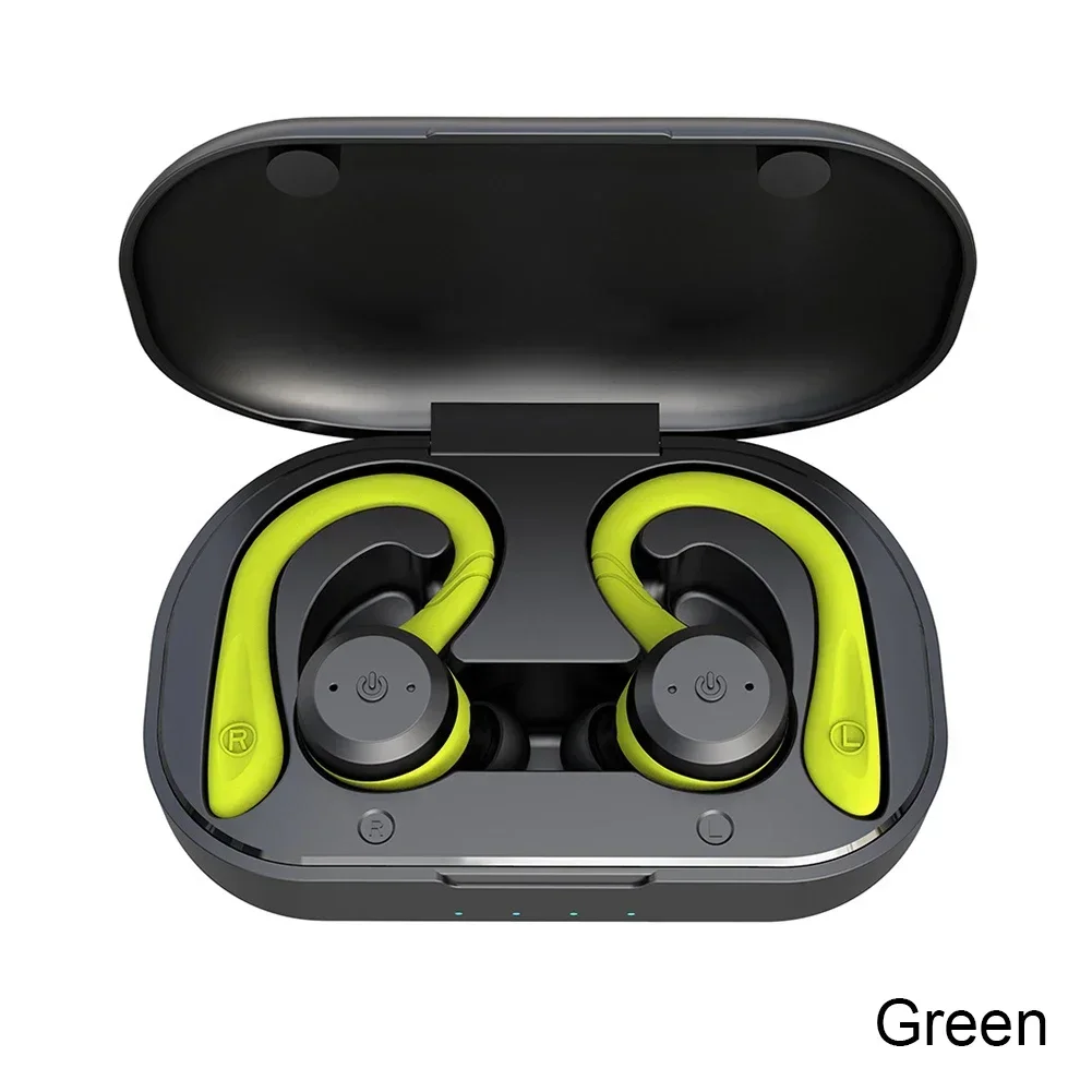 (verde) Fones De Ouvido Compatíveis Com Bluetooth, Fones De Ouvido Esportivos Sem Fio Para Uso Duplo, Estéreo Ipx7.