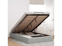 Vidaxl Otomano Bed Frame No Colchão Cinzento Claro 120x190 Cm Veludo