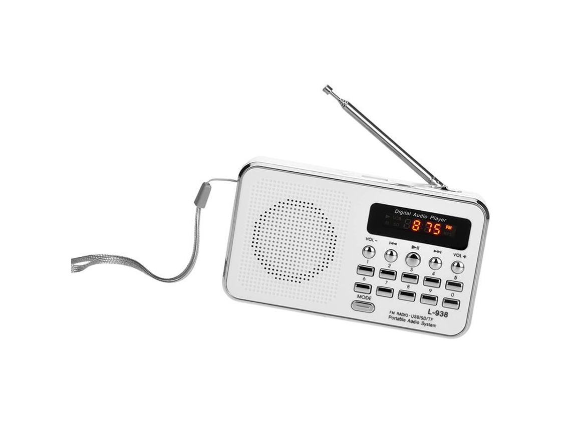 2026-rádio Fm Portátil Alto-falante Estéreo 3w Reprodutor Mp3 Qualidade De Som Hi-fi Com Cartão Tf/sd E Usb