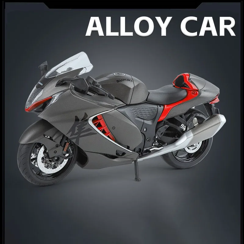(preto) Miniatura De Motocicleta Suzuki Em Escala 1:9, Carroceria Em Liga Metálica, Pneus De Borracha, Faróis Estilosos.