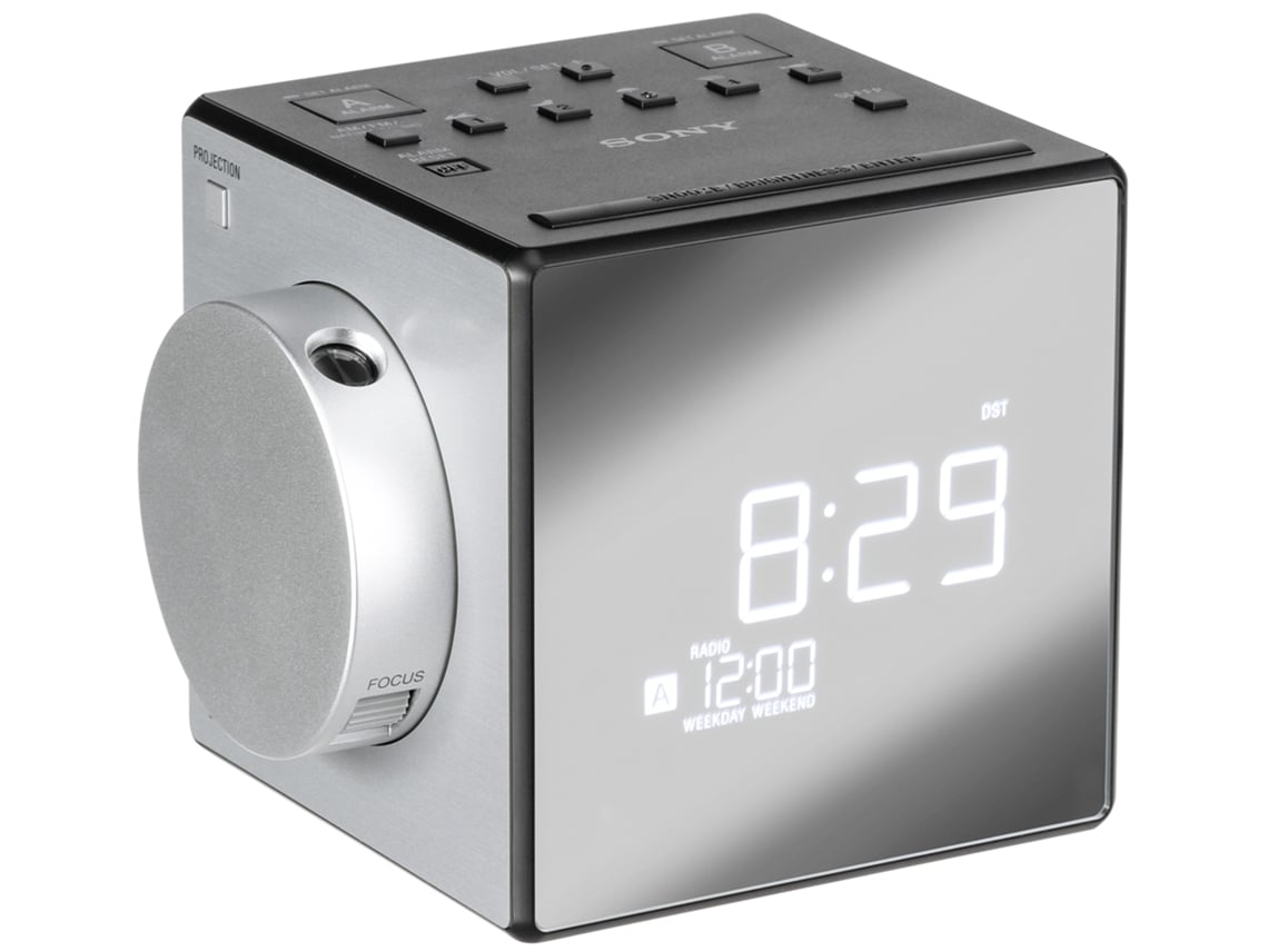 Rádio Despertador SONY ICF-C1PJ (Prata - Digital - Alarme Duplo - Bateria)