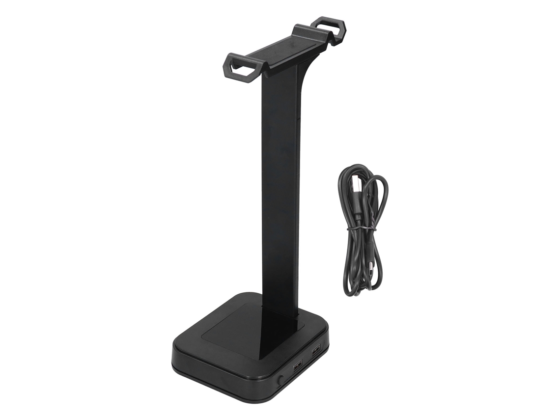 Suporte de Fones Rgb LAXISCREED com 2 Portas Usb e 7 Modos de Iluminação