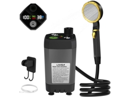Chuveiro Portátil Para Acampamento Com Bomba E Kit De Externo Rv Tela Digital Inteligente Cheia, 9000 Mah, Cinza, Dubuns Slowmoose