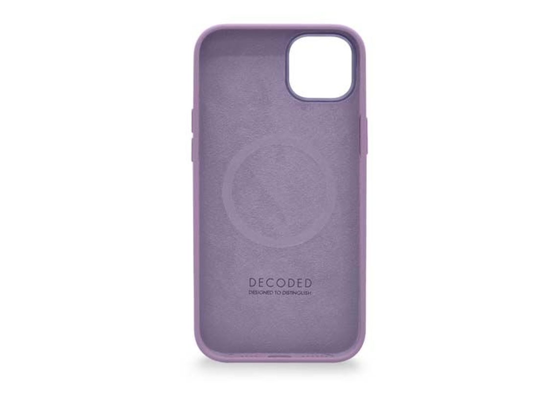 Capa Magsafe Antimicrobiano para iPhone 14 Plus DECODED Silicone Roxo