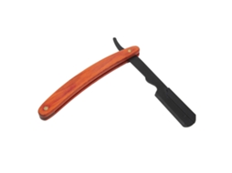 Porta Hoja De Barba Acero Inoxidable Mango Madera