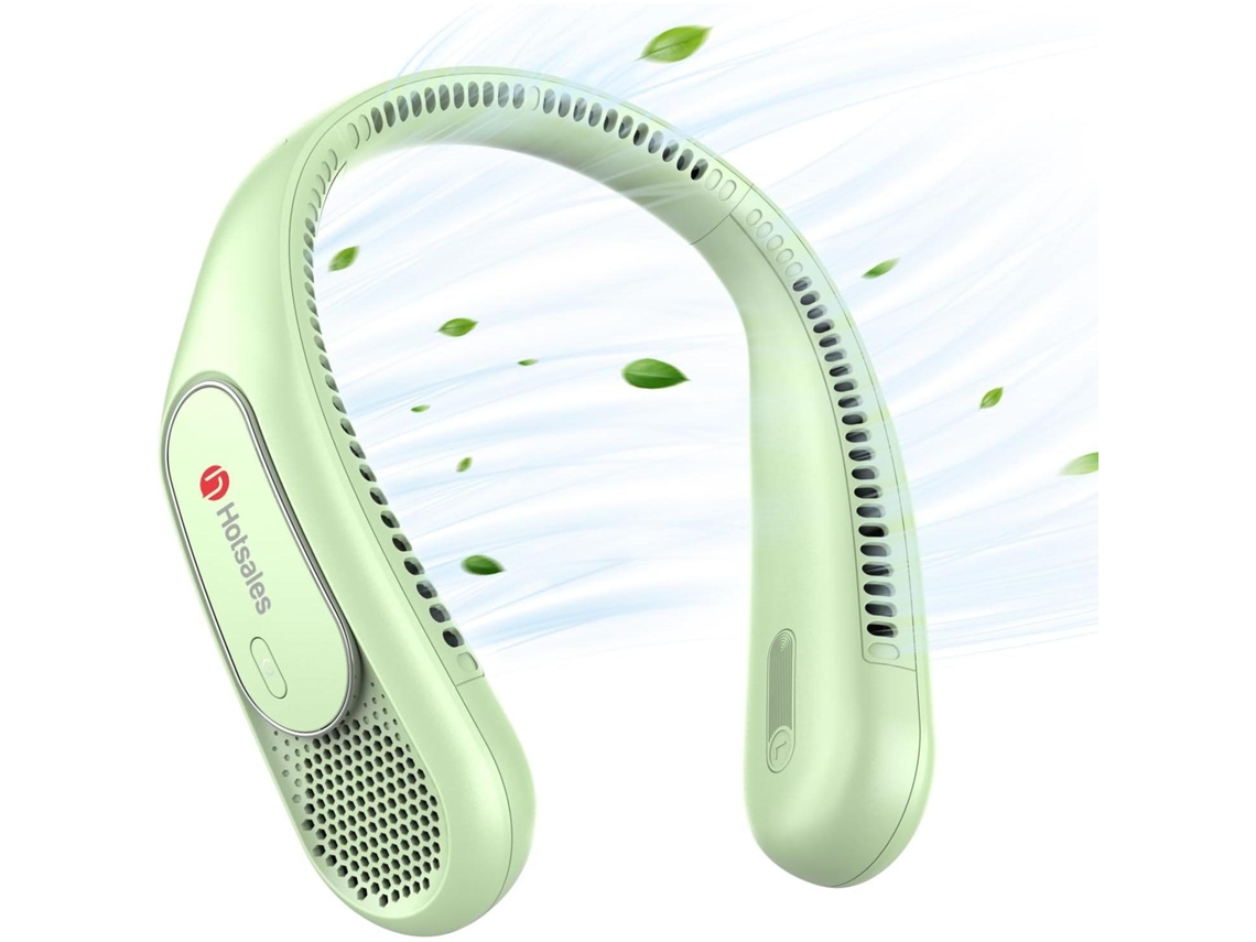 Ventilador de pescoço sem pás, recarregável, 4000mAh, três velocidades, portátil