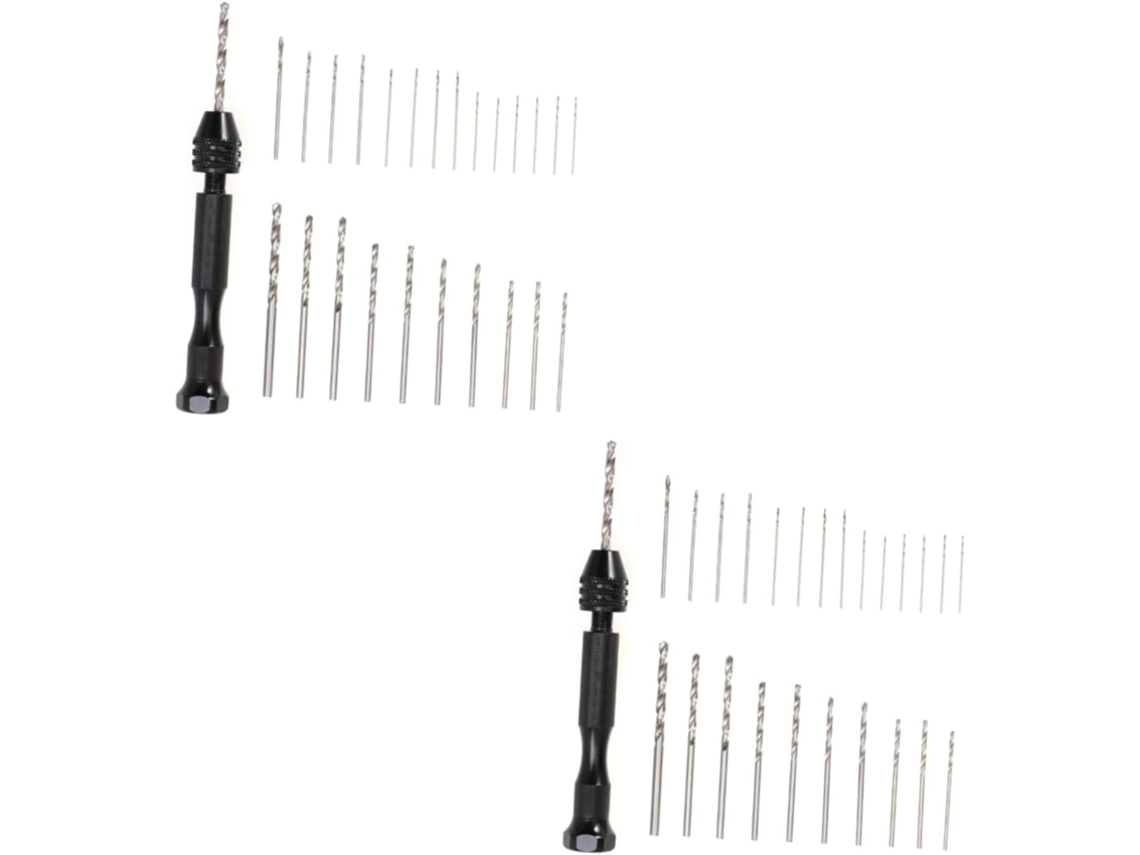 2 Pièces Perceuse À Main Étau Goupille Ensemble De 20 Foret Hélicoïdal