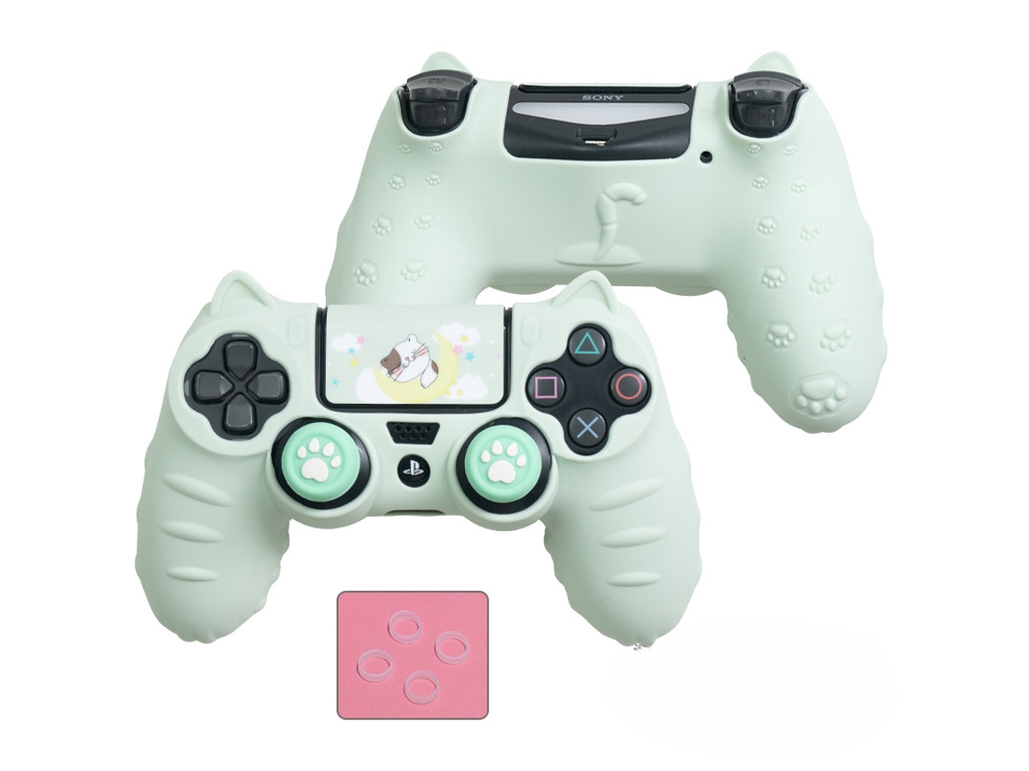 Capa Czhhmart Para Controle De Ps4, Capa Protetora Antiderrapante Em Silicone Verde
