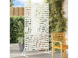 Vidaxl Protetor De Privacidade 100 X 50 X 180 Cm Aço Branco