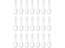 500 Colheres de Plástico Descartáveis Transparentes para Sorvete, Pudim, Geleia e Sobremesas Mini 7,5 Cm