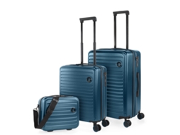 Conjunto De Malas Rígidas Em Abs Jaslen Padua Azul (43x65x27 Cm 68l)