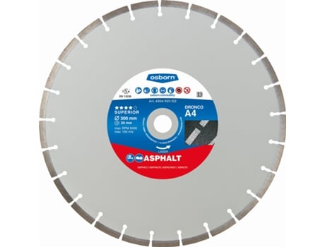 Dronco-A4Asphalt-400-Lâmina Diamantada Superior A4 Asfalto (Antes A2) Ø 400 Mm
