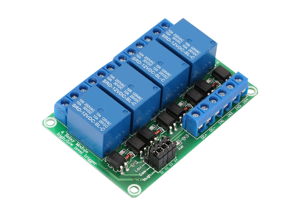 Laxiscreed Módulo De Relé De 4 Canais Com Optocomponente E Alimentação 12v