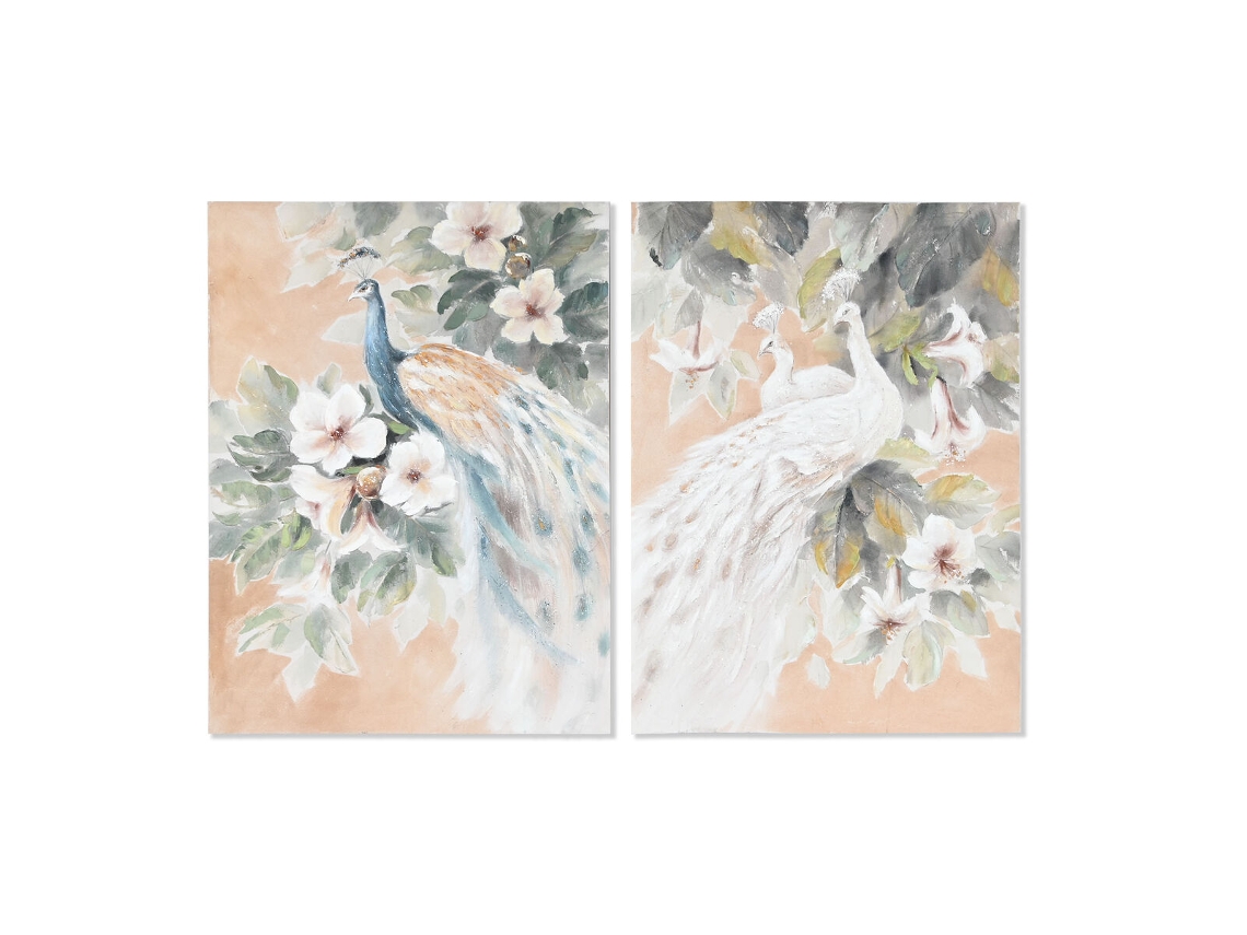 Pintura HOME ESPRIT Tropical 90x3,7x120 cm 2 Unidades
