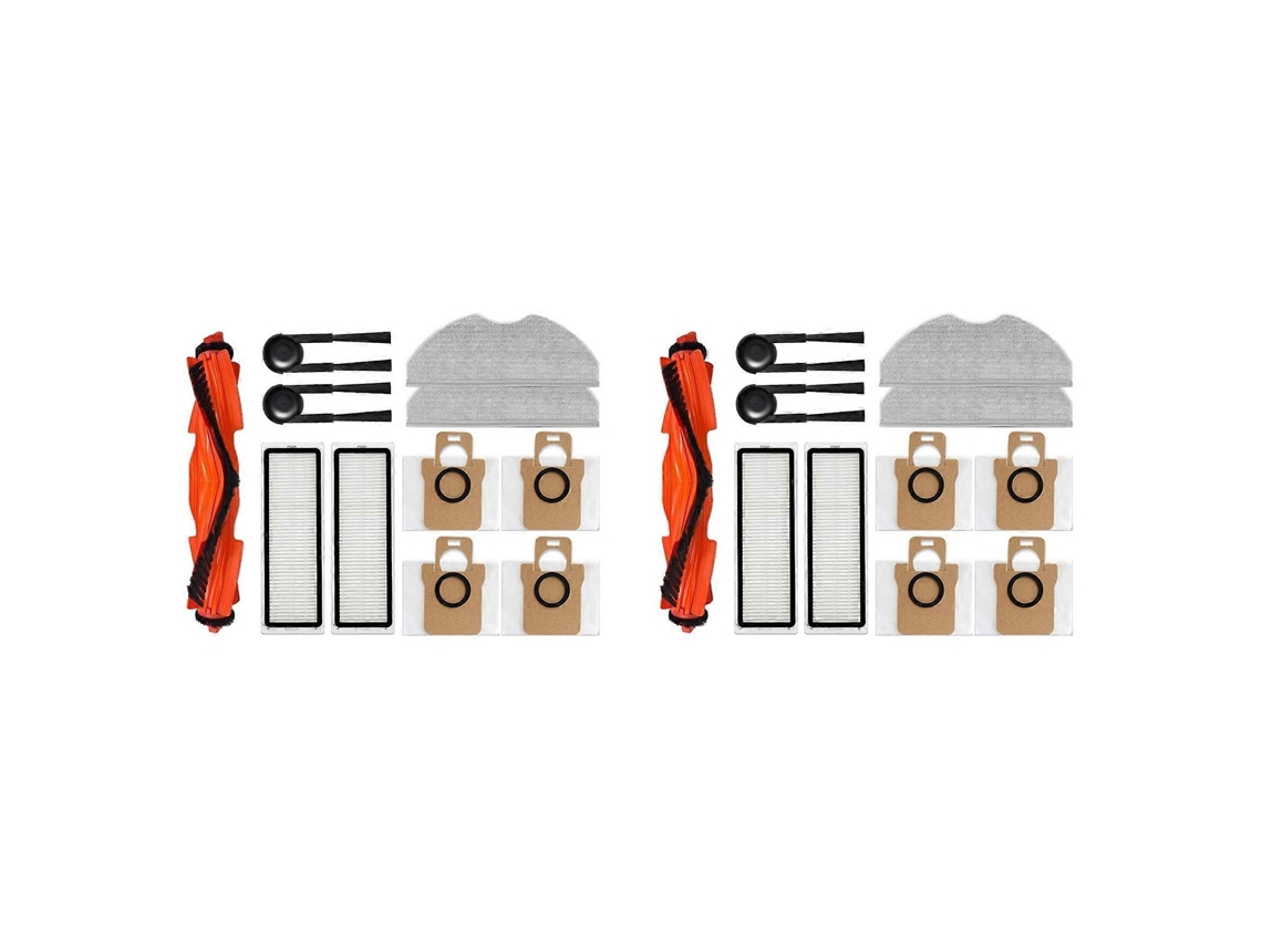 2 Set For Xiaomi Robot Vacuum H40 / Ov51 Accessories Main Side Brush Mop Cloth Hepa Filter Dust Bag