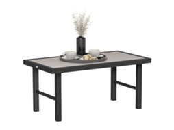 Mesa de centro CHEZMOI retangular com tampo de efeito madeira SPC, 100x52x46cm, preta