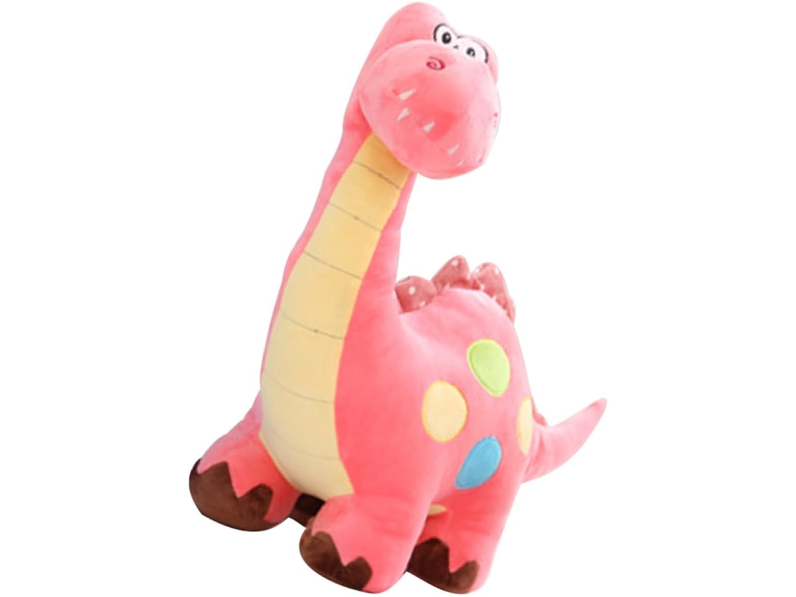 Pelúcia Dinossauro Rosa 50 Cm, Boneco Para Aniversário, Almofada