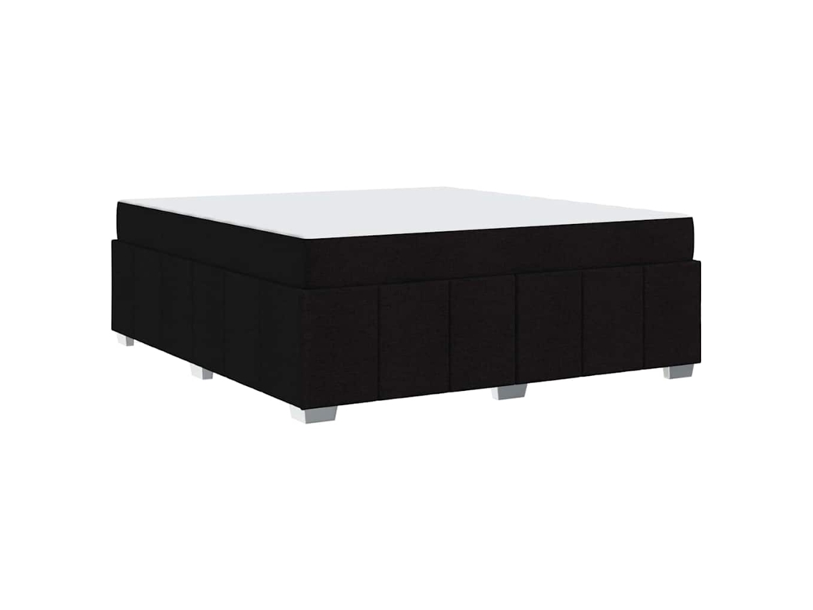 Conjunto 1 Cama Box Vidaxl Preto Tecido (180 X 200 Cm)