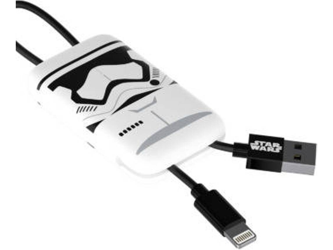 Cabo TRIBE Stormtrooper (USB - Lightning - 0.22m - Preto)
