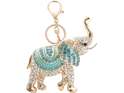 Chaveiros Lucky Elephant Opala Strass Elefantes Bonitos Chaveiros Bolsas Femininas Pingente Cristal Chaveiro Feminino Aquaforge (azul)