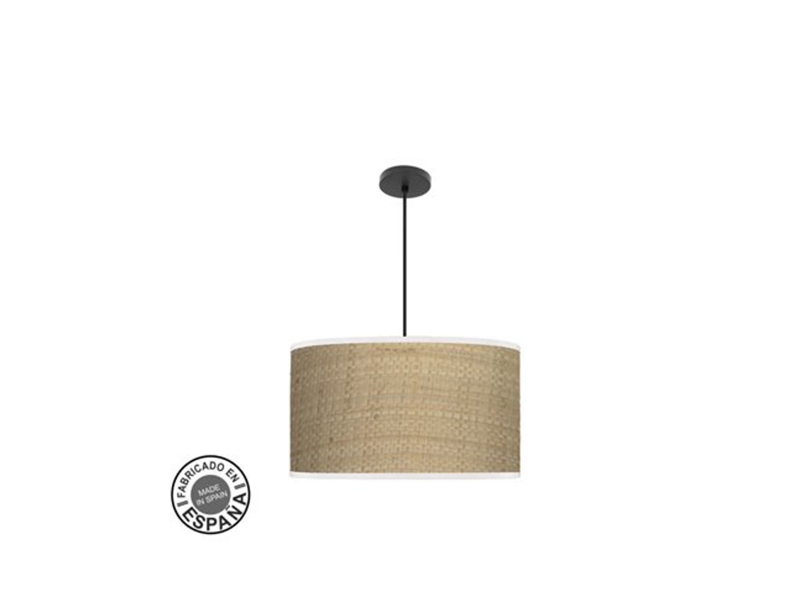 Pingente Fashion 3xe27 Preto/caniço Claro Regx50x50 C/difusor Fabrilamp