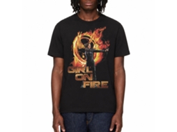 Rockinstone Hunger Games Movie Girl On Fire Black Adult T-shirt Size:m