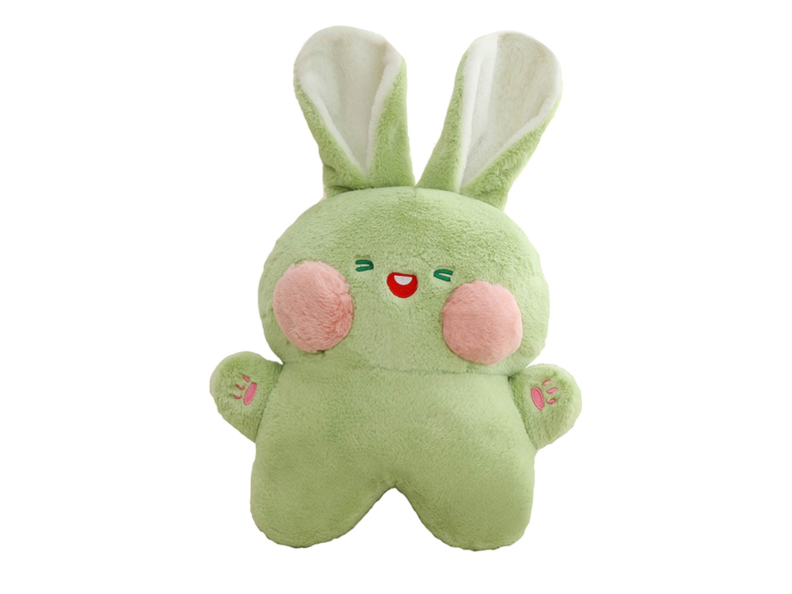 Walshlxq brinquedo de Coelho de Pelúcia Bonito com Expressão Vivida Decoração Infantil Boneco de Pelúcia para Meninas e Meninos 40cm Verde