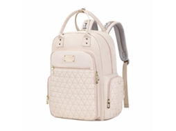 Bolsa De Fraldas De Grande Capacidade Mochila Multifuncional Mãe E Bebê Bolsa De Viagem Mochila Para Mulheres Grávidas Bege 