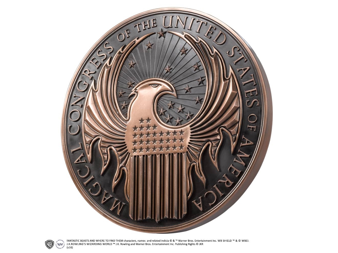Réplica Da Nobre Coleção De Feras Fantásticas E Onde Encontrá Las Emblema Para Parede Macusa The Noble Collection