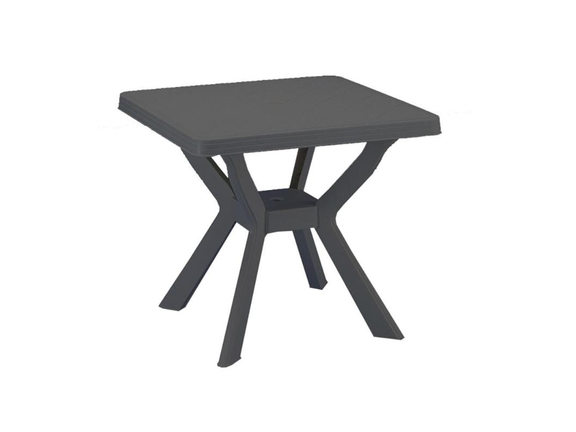Mesa resina nilo antracita 79x79 cm