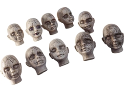 Conjunto De 10 Cabeças De Terror Em 3d Moldadas Para O Halloween, Para Decoração De Mesa, Prateleira