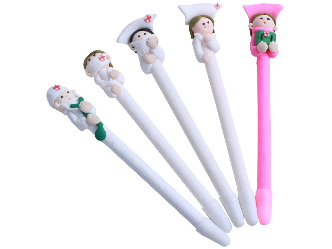 Conjunto De 12 Canetas Esferográficas Com Desenhos De Médicos E Enfermeiras Presente De Natal Para Enfermeiros Hengjian