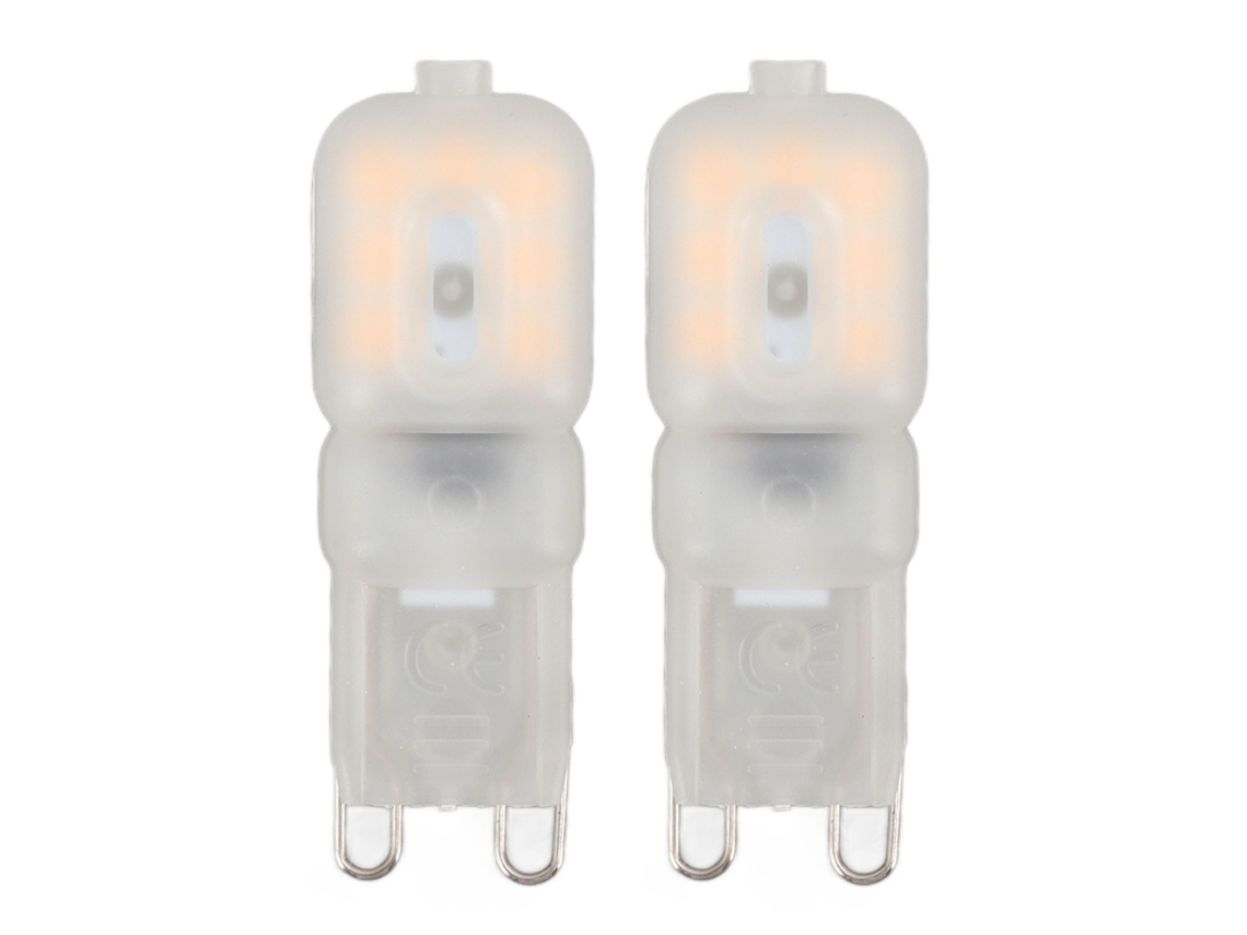 2 lâmpadas LED G9 3W 220V 14 LEDs 270lm dimmáveis substituição brilhante | S/MARCA