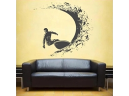 Adesivos de parede com tema de surfe, adesivos de parede artísticos para quartos infantis, salas de jogos, salas de estar, quartos de casal e quartos de adolescentes.