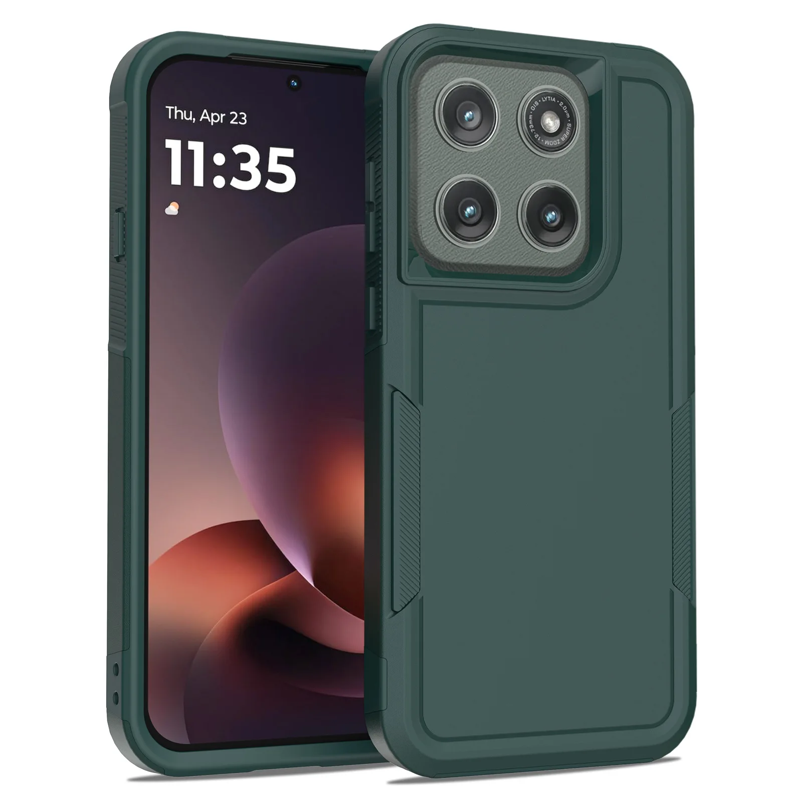 Capa Protetora 2 Em 1 Reforçada E Resistente Para Celular Motorola Moto G Power (2025), Em Pctpu, À Prova De Choque.