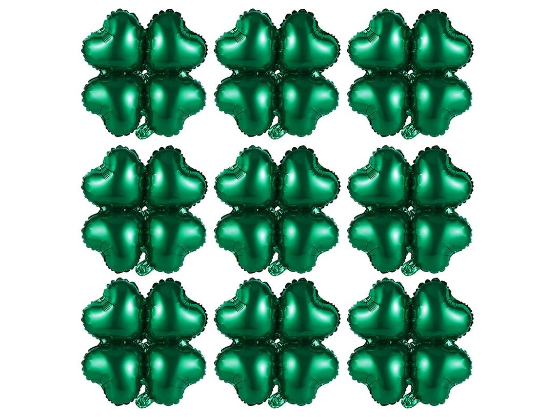 12 Unidades De Balão De Trevo De Quatro Folhas Allinless