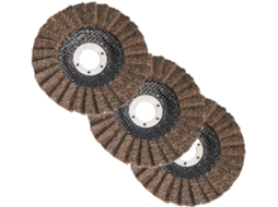 Conjunto De 3 Discos Lixa Flap Tecido Não 100/115/125 Mm, Para